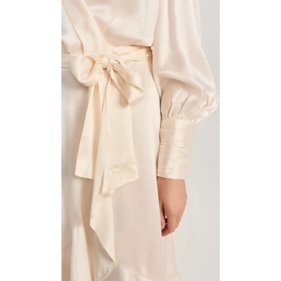 NWT Zimmermann Silk Wrap Midi Dress Size US 6 $650 - Picture 4 of 13